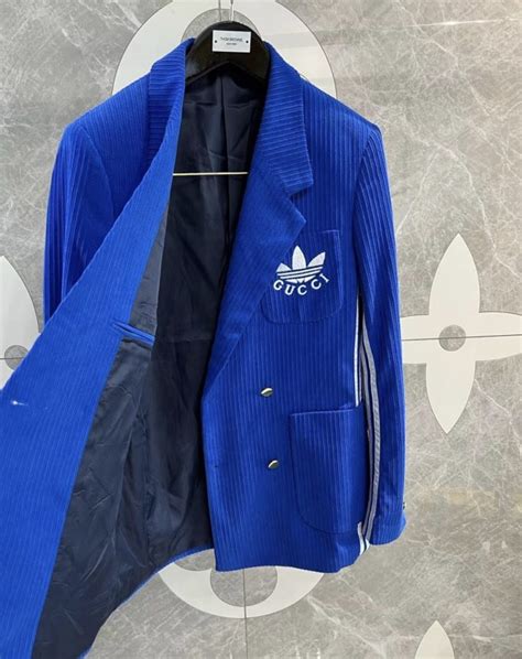 gucci x adidas blue suit|gucci x adidas price.